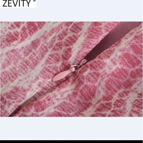 PINK SNAKESKIN PRINT DRESS BOHO STYLE - Picture 3 of 8